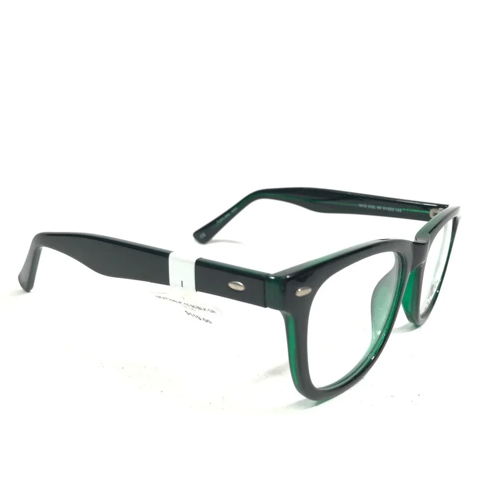 Next Issue NI 10 COL 90 Eyeglasses Frames Black Green Square Full Rim 51-20-145